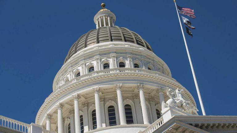 A close up shot of the California Capitol Building 